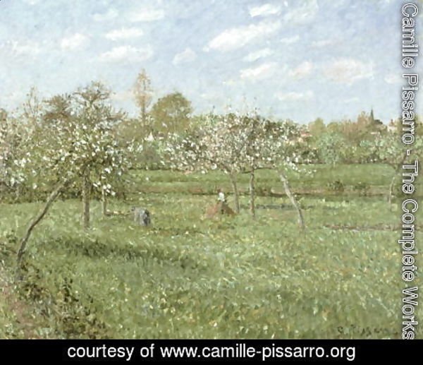 Camille Pissarro - Spring Morning, Cloudy, Eragny, 1900