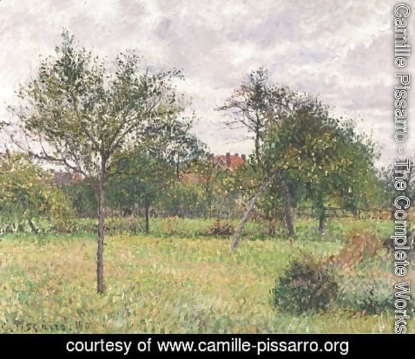 Camille Pissarro - Autumn Morning, Cloudy, Eragny, 1900