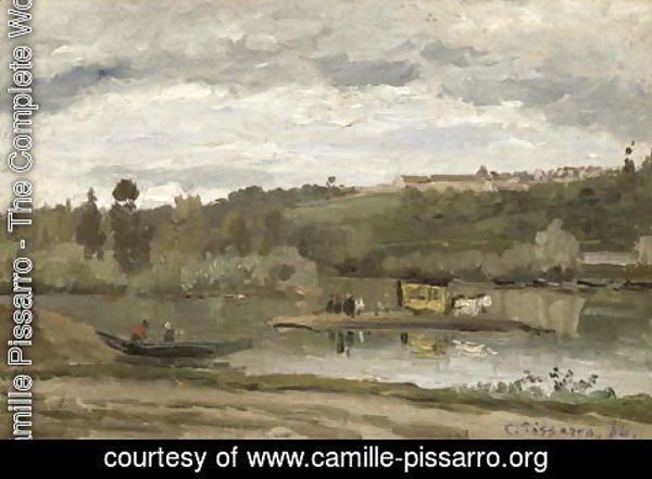 Camille Pissarro - Ferry at Varenne-Saint-Hilaire, 1864