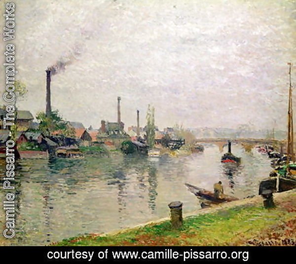 Camille Pissarro - L'Ile la croix a Rouen, 1883