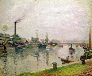 Camille Pissarro - L'Ile la croix a Rouen, 1883