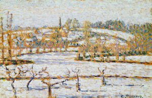 Camille Pissarro - Effect of Snow at Eragny, c.1886