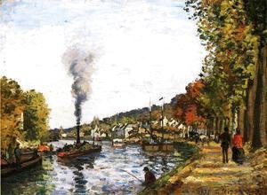 Camille Pissarro - The Seine at Marly, 1871