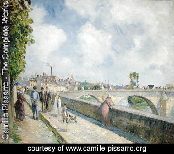 Camille Pissarro - The Bridge at Pontoise, 1878