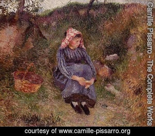Camille Pissarro - Seated Peasant Girl, 1883