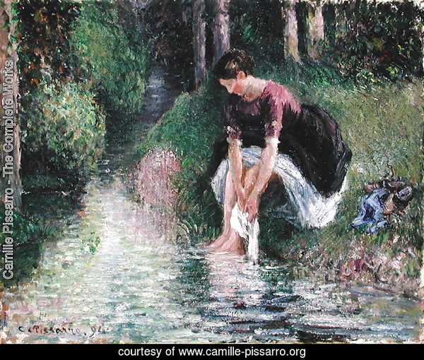 Woman Washing Her Feet in a Brook, 1894