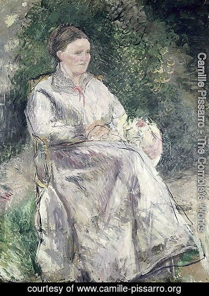 Camille Pissarro - Portrait of Julie Velay, Wife of the Artist, c.1874