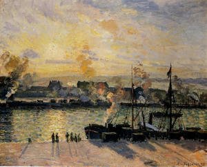 Sunset, The Port of Rouen (Steamboats) 1898