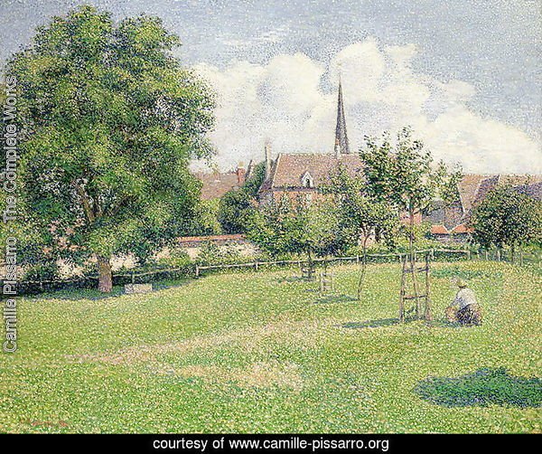 The House of the Deaf Woman and the Belfry at Eragny, 1886