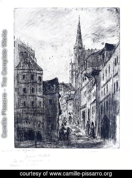 La Rue Malpalue a Rouen, c.1885