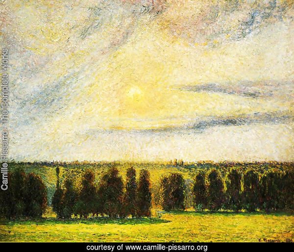 Sunset at Eragny, 1890