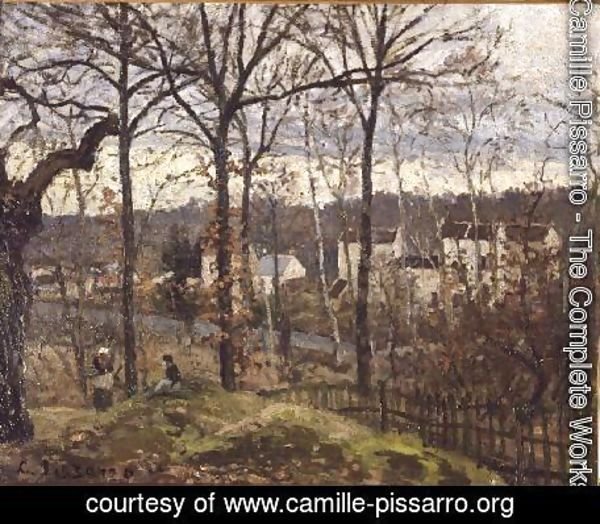 Camille Pissarro - Winter Landscape at Louveciennes, c.1870