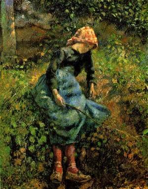 Camille Pissarro - Girl with a Stick, 1881