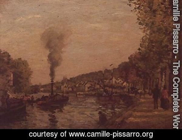 Camille Pissarro - River Scene, 1871