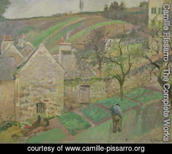 Camille Pissarro - Hillside of the Hermitage, Pontoise, 1873