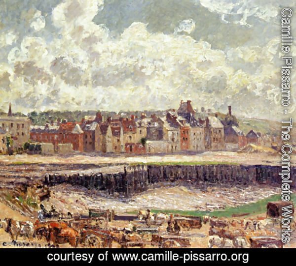 Camille Pissarro - Dieppe, Dunquesne Basin, Sunlight Effect, Morning, Low Tide