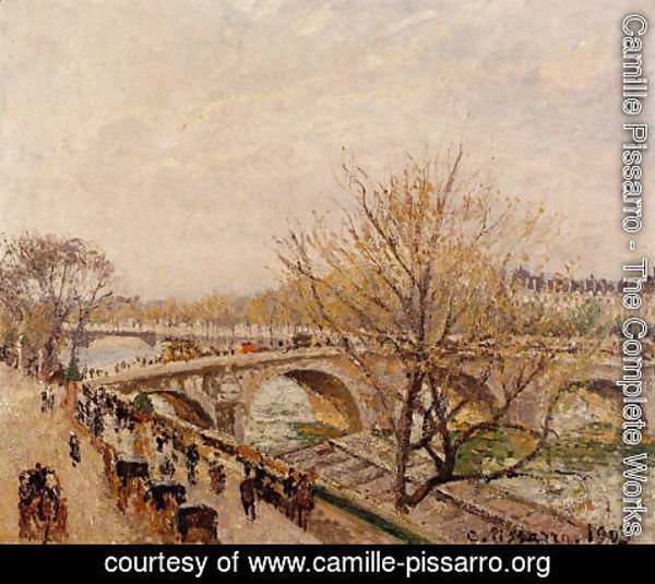Camille Pissarro - The Seine at Paris, Pont Royal