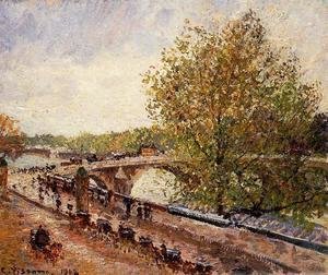 Camille Pissarro - The Pont Royal - Grey Weather, Afternoon, Spring