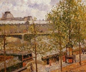 Camille Pissarro - The Louvre, Morning, Sun, Quai Malaquais