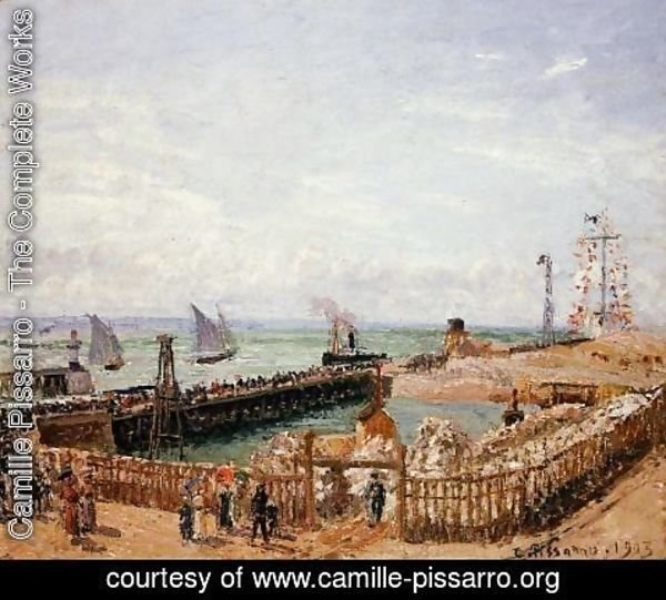 Camille Pissarro - The Jetty, Le Havre - High Tide, Morning Sun