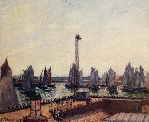 Camille Pissarro - The Inner Port and Pilots Jetty, Le Havre