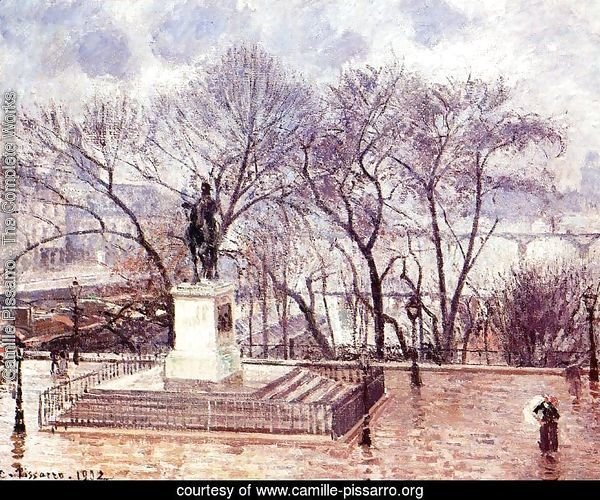 The Raised Terrace of the Pont-Neuf, Place Henri IV: Afternoon, Rain