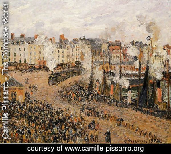 Camille Pissarro - The Fishmarket, Dieppe I