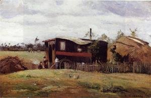 Camille Pissarro - La roulette des Bohemiens