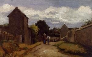 Camille Pissarro - Male and Female Peasants on a Path Crossing the Countryside