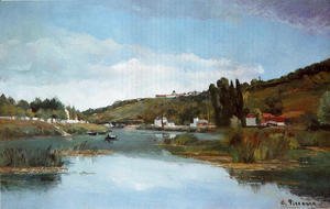 Camille Pissarro - The Banks of the Marne at Chennevieres