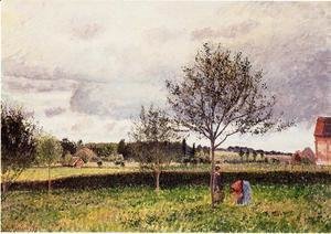 Camille Pissarro - Eragny Landscape, Le Pre