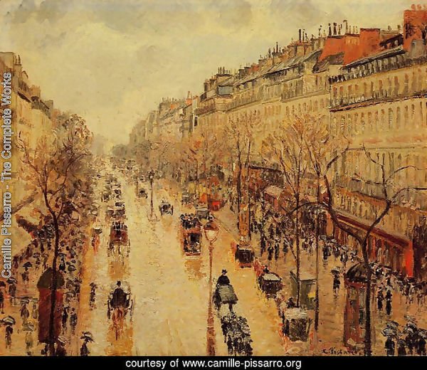 Boulevard Montmartre: Afternoon, in the Rain