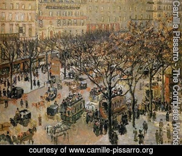 Camille Pissarro - Boulevard des Italiens: Morning, Sunlight