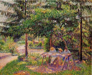 Camille Pissarro - Children in a Garden at Eragny