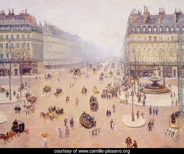 Avenue de l'Opera, Place du Thretre Francais: Misty Weather