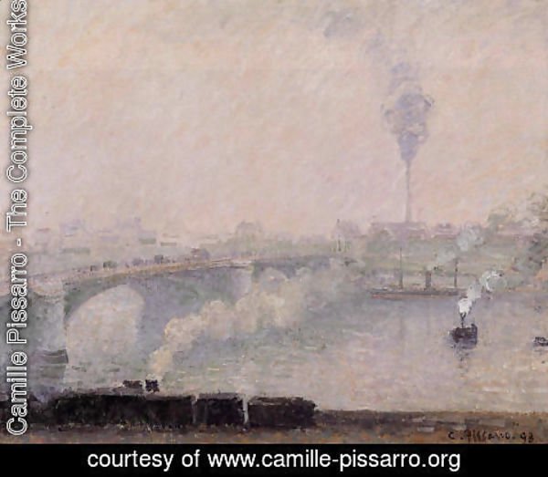 Camille Pissarro - Rouen, Fog Effect
