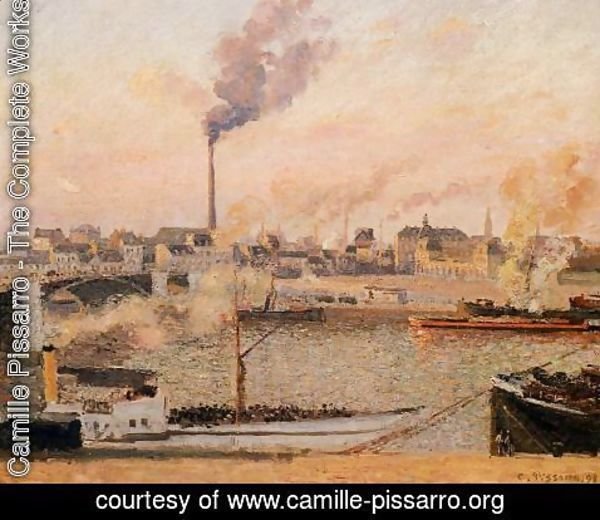 Camille Pissarro - Saint-Sever, Rouen: Morning, Five O'Clock