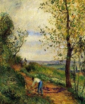 Camille Pissarro - Landscape with a Man Digging