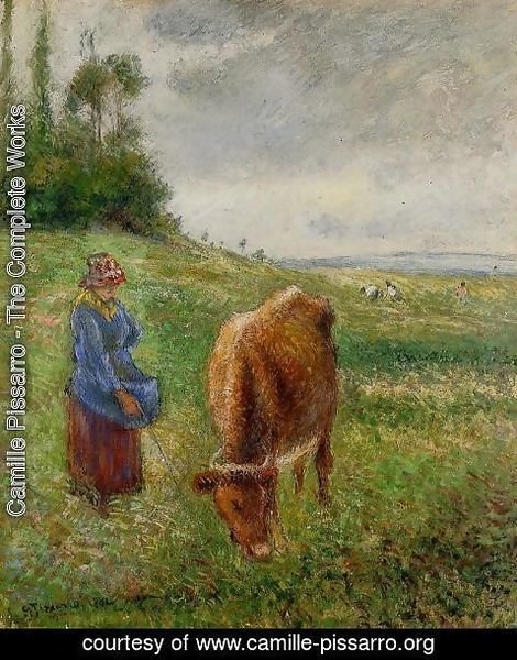 Camille Pissarro - Cowherd, Pontoise