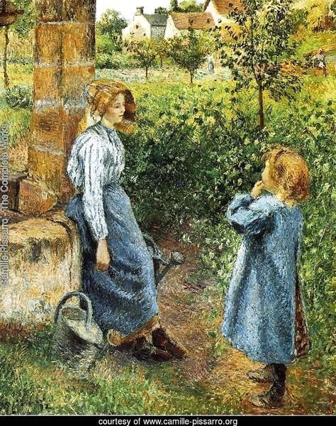 Young Woman and Child at the Well