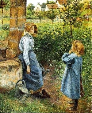 Camille Pissarro - Young Woman and Child at the Well