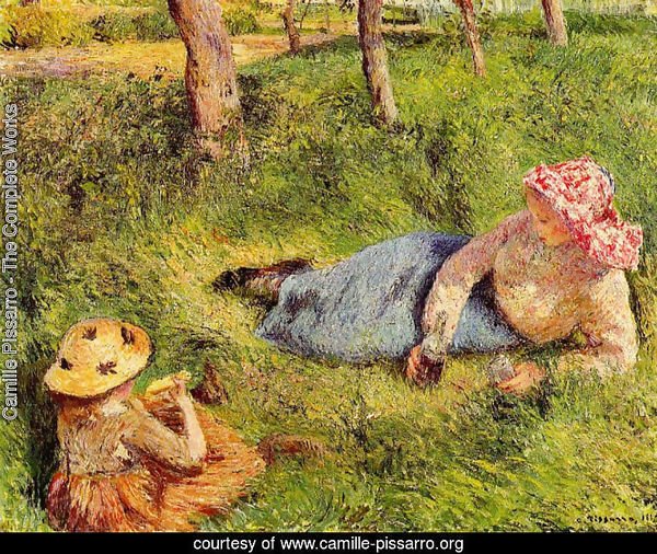 The Snack, Child and Young peasant at Rest