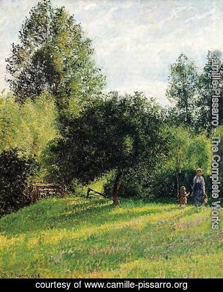 Camille Pissarro - Apple Trees, Sunset, Eragny