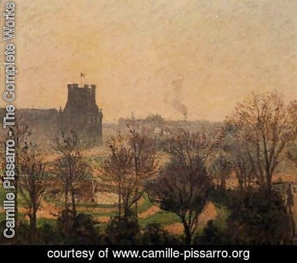 Camille Pissarro - Garden of the Louvre: Fog Effect