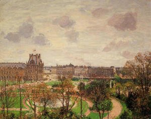 Camille Pissarro - Garden of the Louvre: Morning, Grey Weather