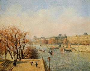 Camille Pissarro - The Louvre: Morning, Sun