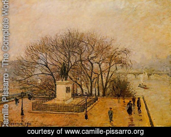 Camille Pissarro - The Pont-Neuf, Statue of Henri IV: Mist