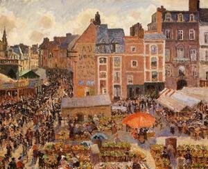 Camille Pissarro - The Fair, Dieppe: Sunny Afternoon