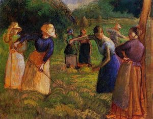Camille Pissarro - Haymaking in Eragny