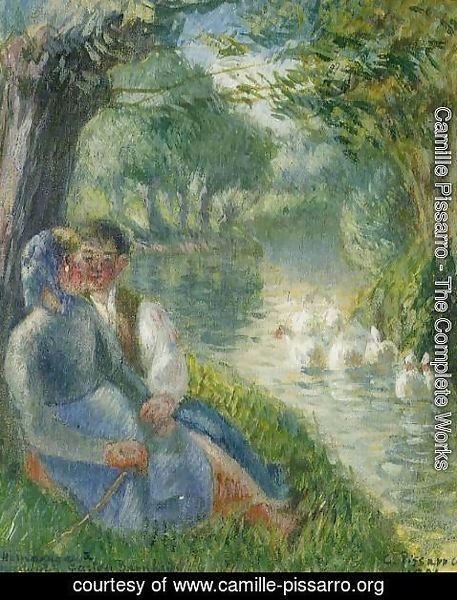 Camille Pissarro - Lovers Seated at the Foot of a Willow Tree